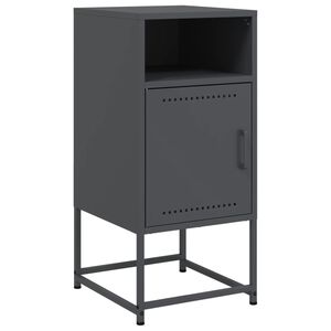 vidaXL Bedside Cabinet Anthracite 36x39x78 cm Steel