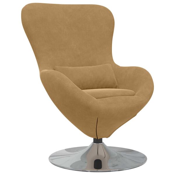 vidaXL Egg Chair Brown 63 x 73 x 90 cm Velvet