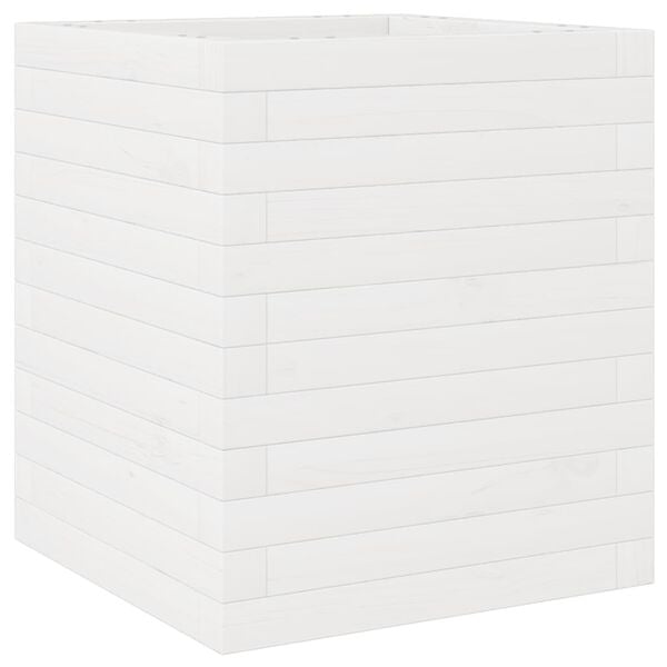 vidaXL Garden Planter White 40x40x46 cm Solid Wood Pine