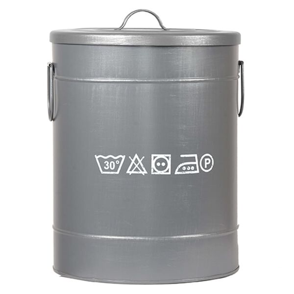 LABEL51 Laundry Box 32x32x43 cm M Antique Grey