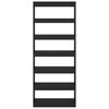 vidaXL Book Cabinet/Room Divider Black 80x30x198 cm Engineered Wood