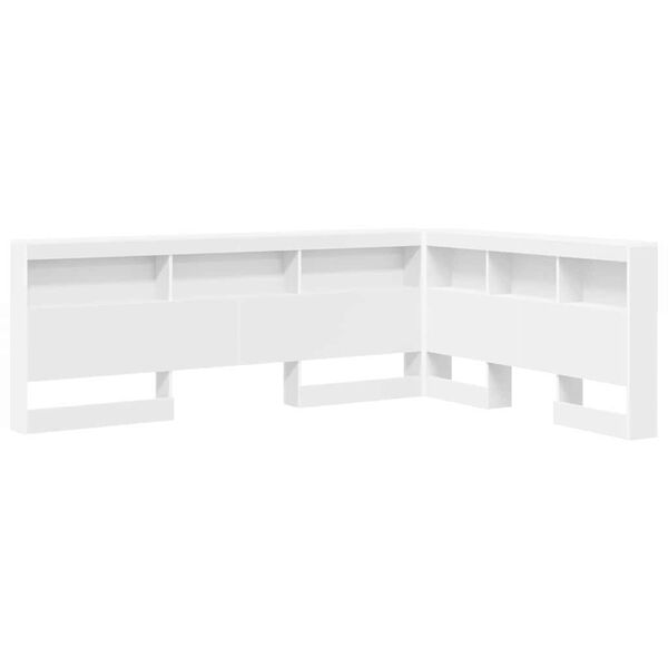 vidaXL Storage Headboard with Shelf White 135 cm Engineered Wood