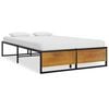 vidaXL Bed Frame without Mattress Black Metal 120x200 cm