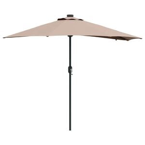 vidaXL Garden Parasol Taupe 294 x 150 x 223 cm Polyester and Steel