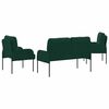 vidaXL Sofa Sets 3 pcs Dark Green 115 x 56 x 80 cm Plywood