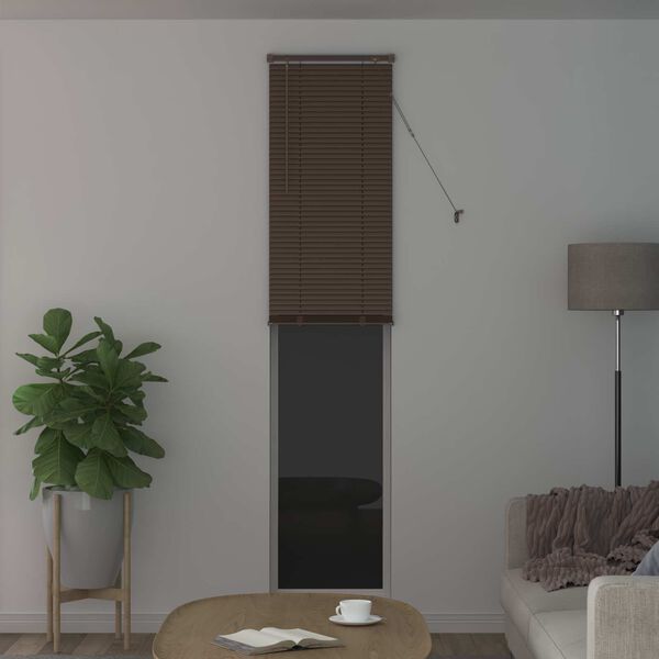 vidaXL Venetian Blind Manual Dark Brown with Pattern 213 x 40 cm PVC