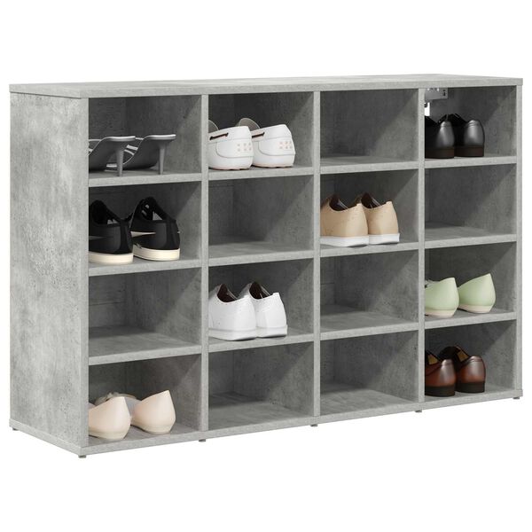 vidaXL Shoe Cabinet Concrete grey 103 x 30 x 67 cm Engineered Wood