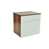 vidaXL Nightstand 2 pcs with One-Drawer Brown/White