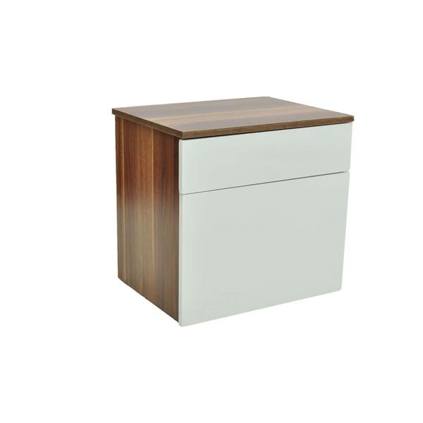 vidaXL Nightstand 2 pcs with One-Drawer Brown/White