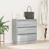 vidaXL Bedside Cabinet Grey 71 x 34.5 x 75 cm Engineered wood