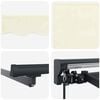 vidaXL Retractable Awning Cream 400 x 300 cm Polyester and Aluminium