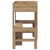 vidaXL Loft Bed Frame with Desk with Storage Artisan Oak 98.5 x 200 cm