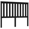 vidaXL Bed Headboard Black 126x6x101 cm Solid Wood Pine