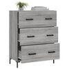vidaXL Sideboard Grey Sonoma 69.5x34x90 cm Engineered Wood