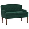 vidaXL Loveseat with Button Tufted Dark Green 111 x 65 x 79 cm Velvet