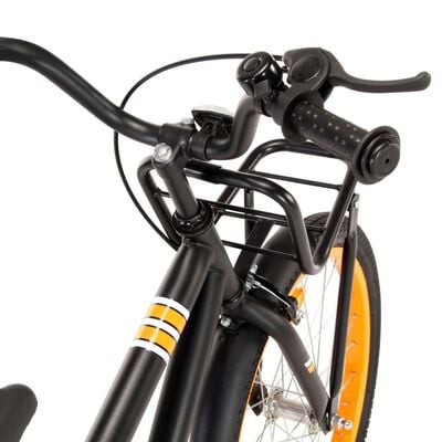 vidaXL Kids Bike with Front Carrier 18 inch Black and Orange