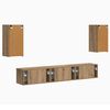 vidaXL TV Cabinet Set Wall-mounted 5 pcs Artisan Oak Engineered Wood