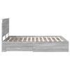 vidaXL Bed Frame with Drawer Grey Sonoma 150 x 200 cm Engineered Wood