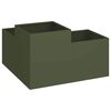 vidaXL Garden Planter Olive green 100 x 100 x 48 cm Steel