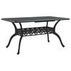 vidaXL Garden Dining Set 5 pcs Black Aluminium