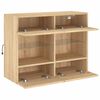 vidaXL TV Wall Cabinet with LED Lights Sonoma Oak 78.5x30x60.5 cm