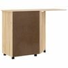 vidaXL Rolling Cabinet with Desk MOSS Clear Varnish Solid Pine wood