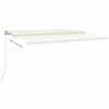 vidaXL Manual Retractable Awning with LED 500x350 cm Cream