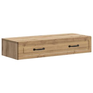 vidaXL Wall-Mounted Side Table Artisan Oak 87.5 x 34.5 x 17 cm
