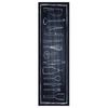 vidaXL Kitchen Rug Black 150 x 45 cm Velvet