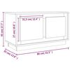 vidaXL TV Cabinet White 80x35x45 cm Engineered Wood