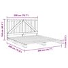 vidaXL Bed Frame without Mattress Grey 200x200 cm Solid Wood Pine