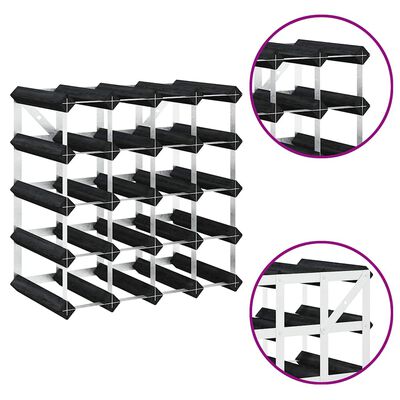 Large wine rack with several views showing the product; inset circles highlight features.