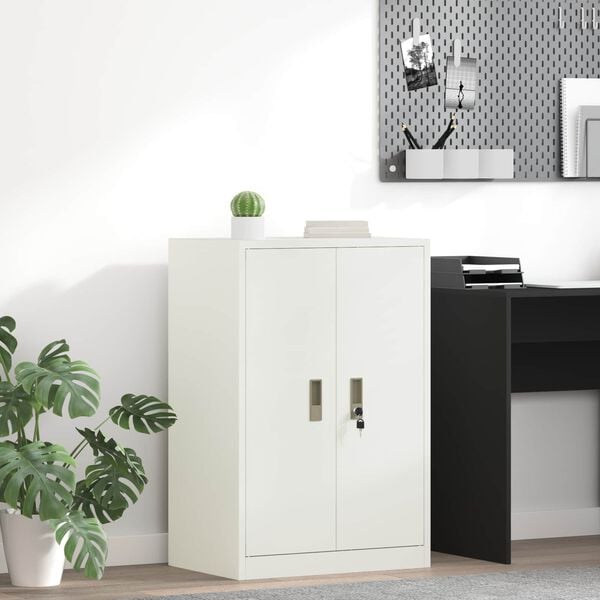 vidaXL Storage Cabinet White 60 x 40 x 90 cm Cold-Rolled Steel