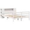 vidaXL Bookcase Bed without Mattress White 150x200 cm King Solid Wood Pine