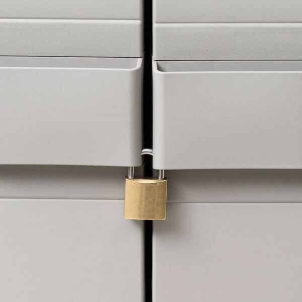 vidaXL Garden Storage Cabinet with 3 Shelves Black and Grey