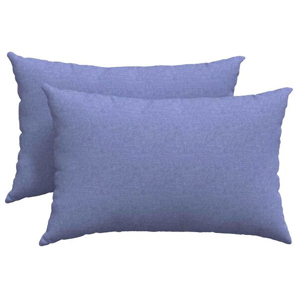 vidaXL Sofa Pillows 2 pcs Blue 60 x 40 cm Fabric