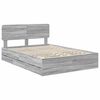 vidaXL Bed Frame with Drawer Grey Sonoma 150 x 200 cm Engineered Wood
