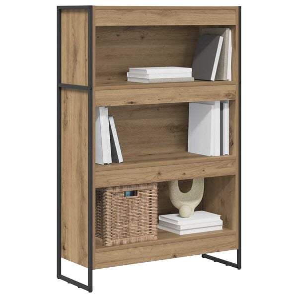 vidaXL Book Cabinet Artisian Oak 80 x 30 x 121 cm Engineered Wood