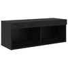 vidaXL TV Wall Units Wall-mounted 6 pcs Black Oak Engineered Wood