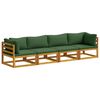 vidaXL Sofa Set 4 pcs Natural Solid Acacia Wood