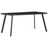 vidaXL Dining Table Black 180x90x75 cm Tempered Glass