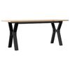 vidaXL Coffee Table Y-Frame 110x40x45 cm Solid Wood Pine and Steel