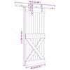 vidaXL Sliding Door with Hardware Set 80x210 cm Solid Wood Pine