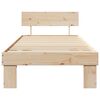 vidaXL Bed Frame with Headboard Natural 75 x 190 cm Solid Pine Wood