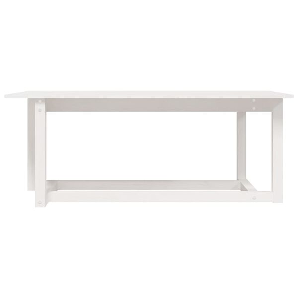 vidaXL Coffee Table White 110x55x45 cm Solid Wood Pine