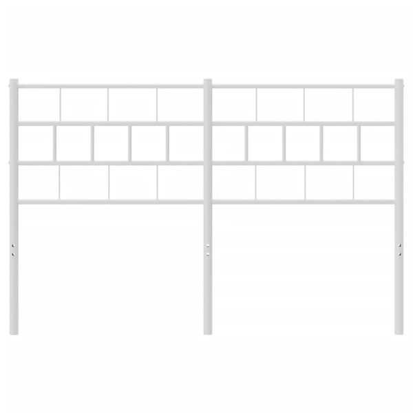 vidaXL Metal Replace Headboard White 120 cm