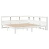 vidaXL Bookcase Bed without Mattress White 180x200 cm Super King Solid Wood Pine