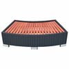 vidaXL Spa Step Poly Rattan 92x45x25 cm Black