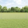 vidaXL Fence with Post Silver 0.5 x 10 m Steel