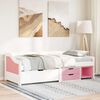 vidaXL Day Bed with 3 Drawers without Mattress IRUN White&Pink 90x200 cm